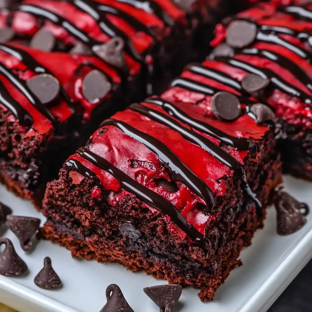 Red Velvet Lava Brownies