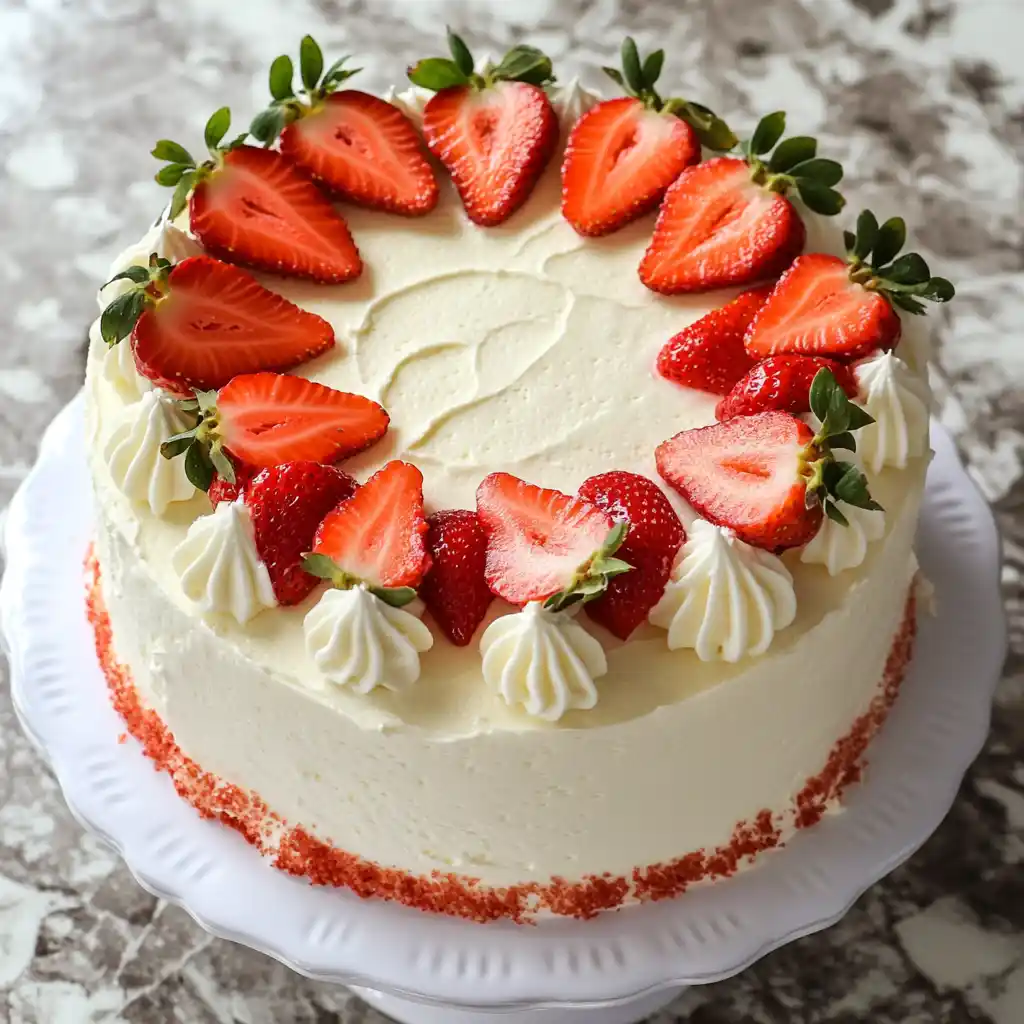 Strawberry Champagne Cake