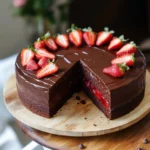 Strawberry Filled Chocolate Cake