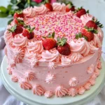 Strawberry Rose Layer Cake