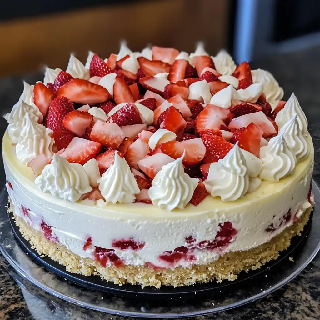 Strawberry White Chocolate Cheesecake