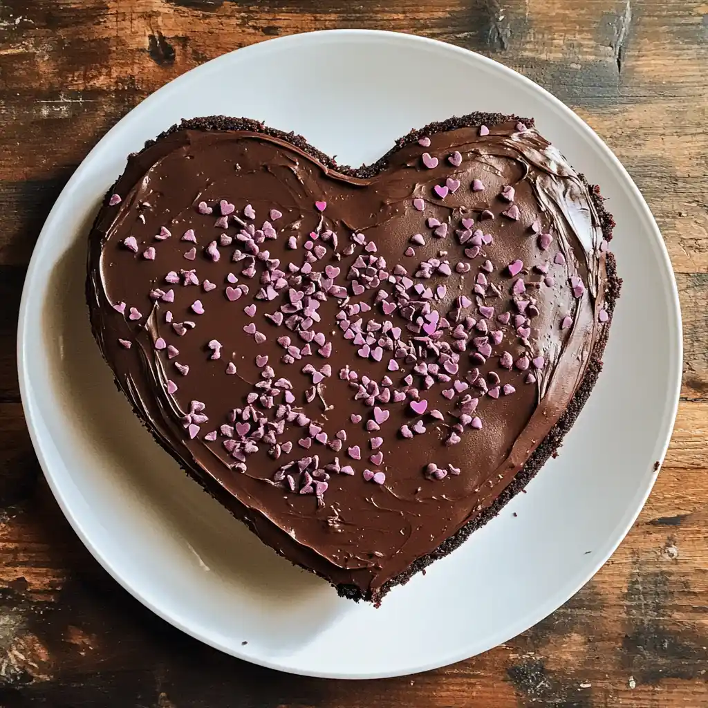 Valentine's Chocolate Heart Cake