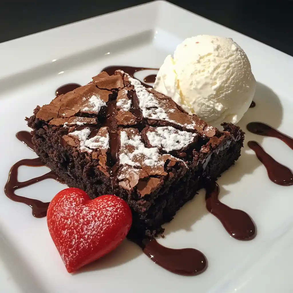 Valentine's Molten Lava Brownies