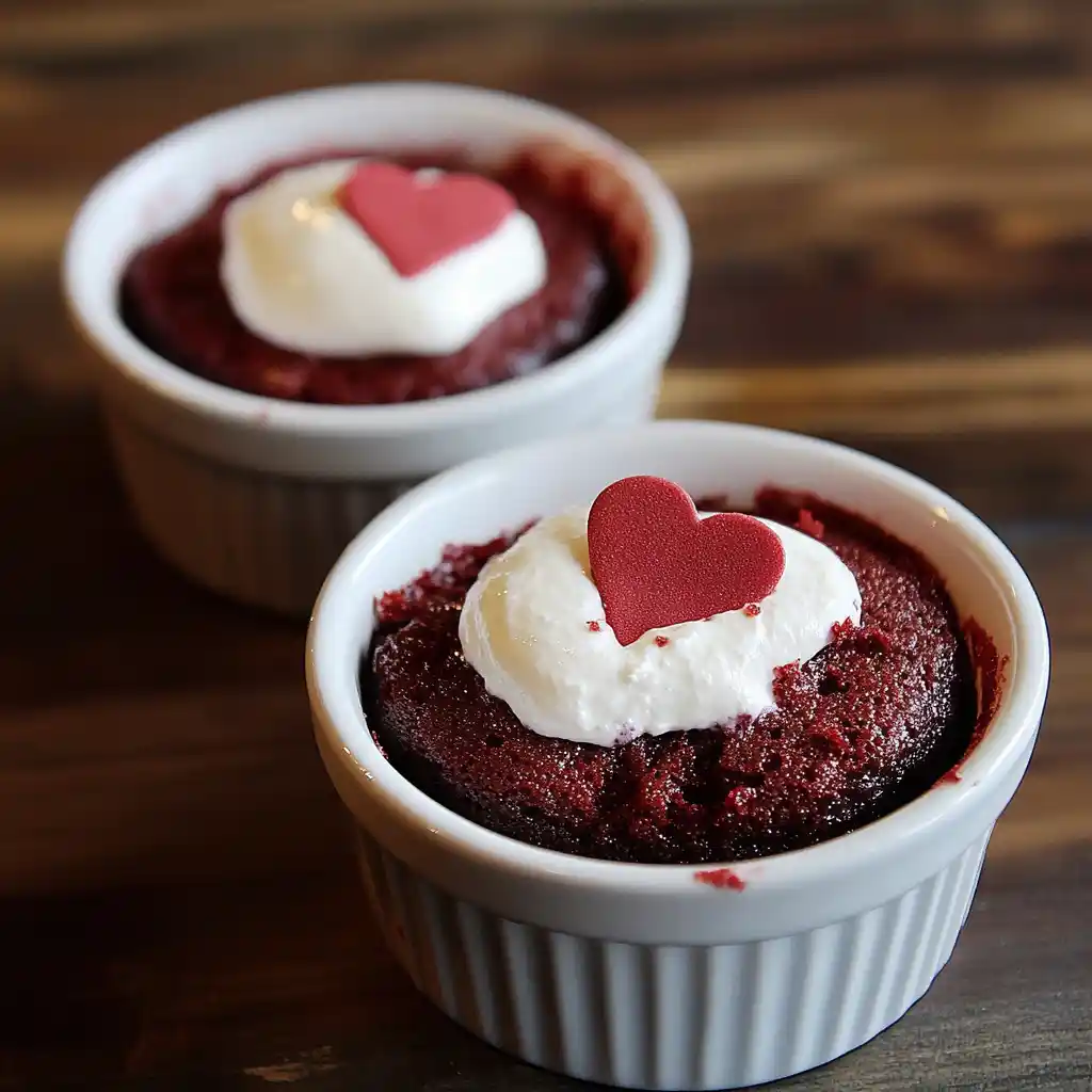 Valentine's Molten Red Velvet Cake