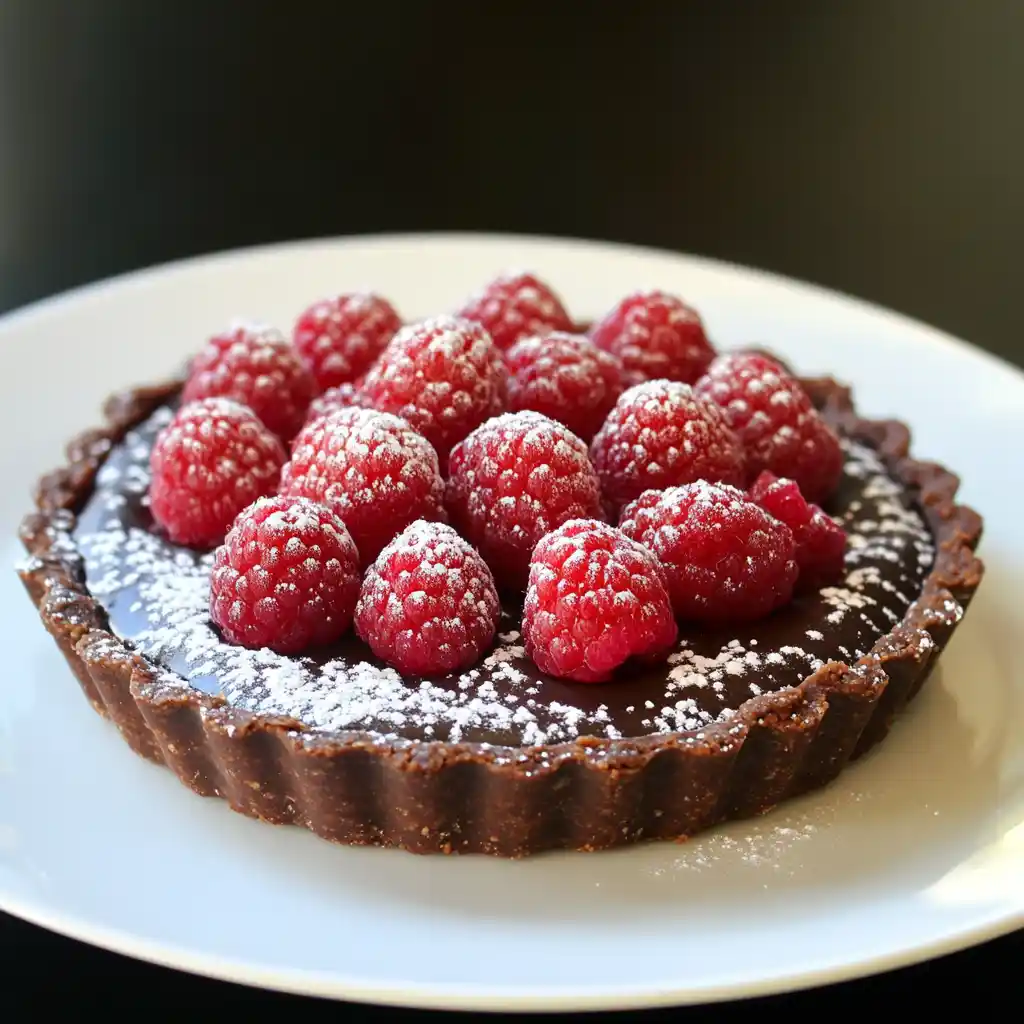 Valentine's Raspberry Chocolate Tart