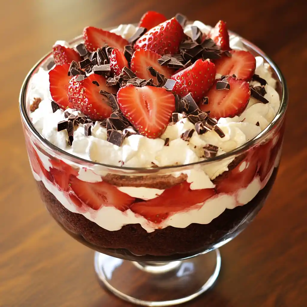 Valentine's Strawberry Chocolate Trifle