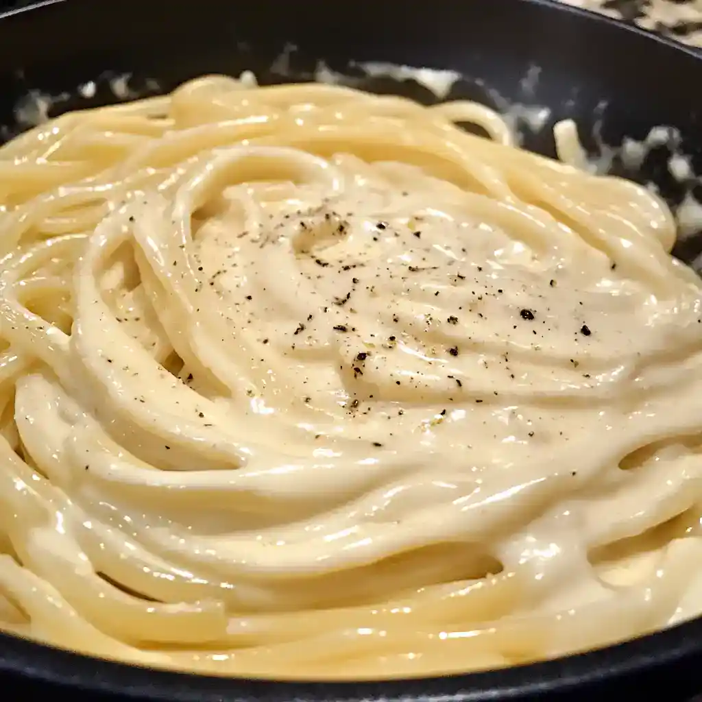 Delicious homemade Alfredo pasta dish topped with freshly ground black pepper, perfect for quick, comforting meals. Easy recipe for a creamy, cheesy Italian-inspired dinner.