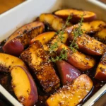 Baked Seitan with Peach