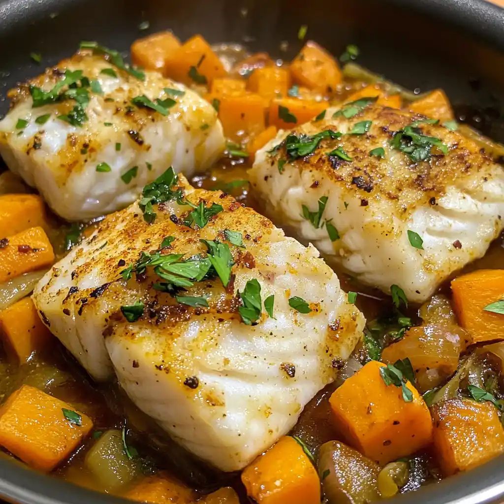 Braised Cod with Sweet Potato
