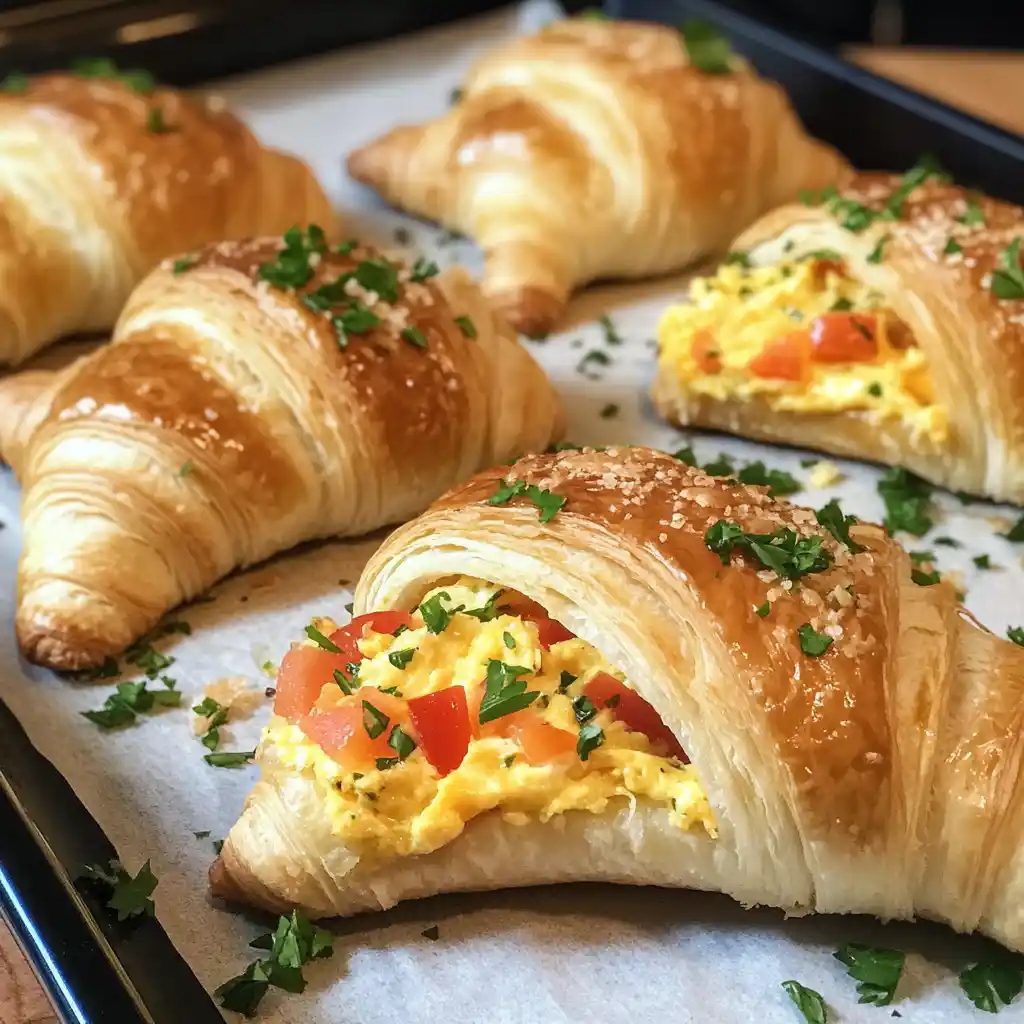 Breakfast Stuffed Croissants