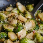Brussels Sprouts and Provolone Stir-Fry
