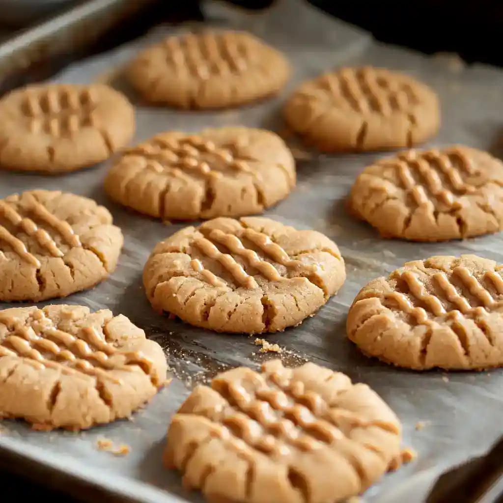 Delicious homemade cookies topped with caramel drizzle, freshly baked and perfect for snacks or desserts. Ideal for cookie lovers looking for easy recipes and tasty treats.