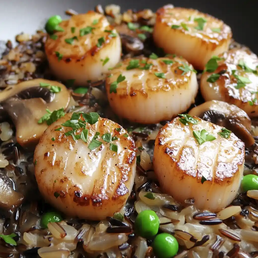 Easy Scallops and Wild Rice