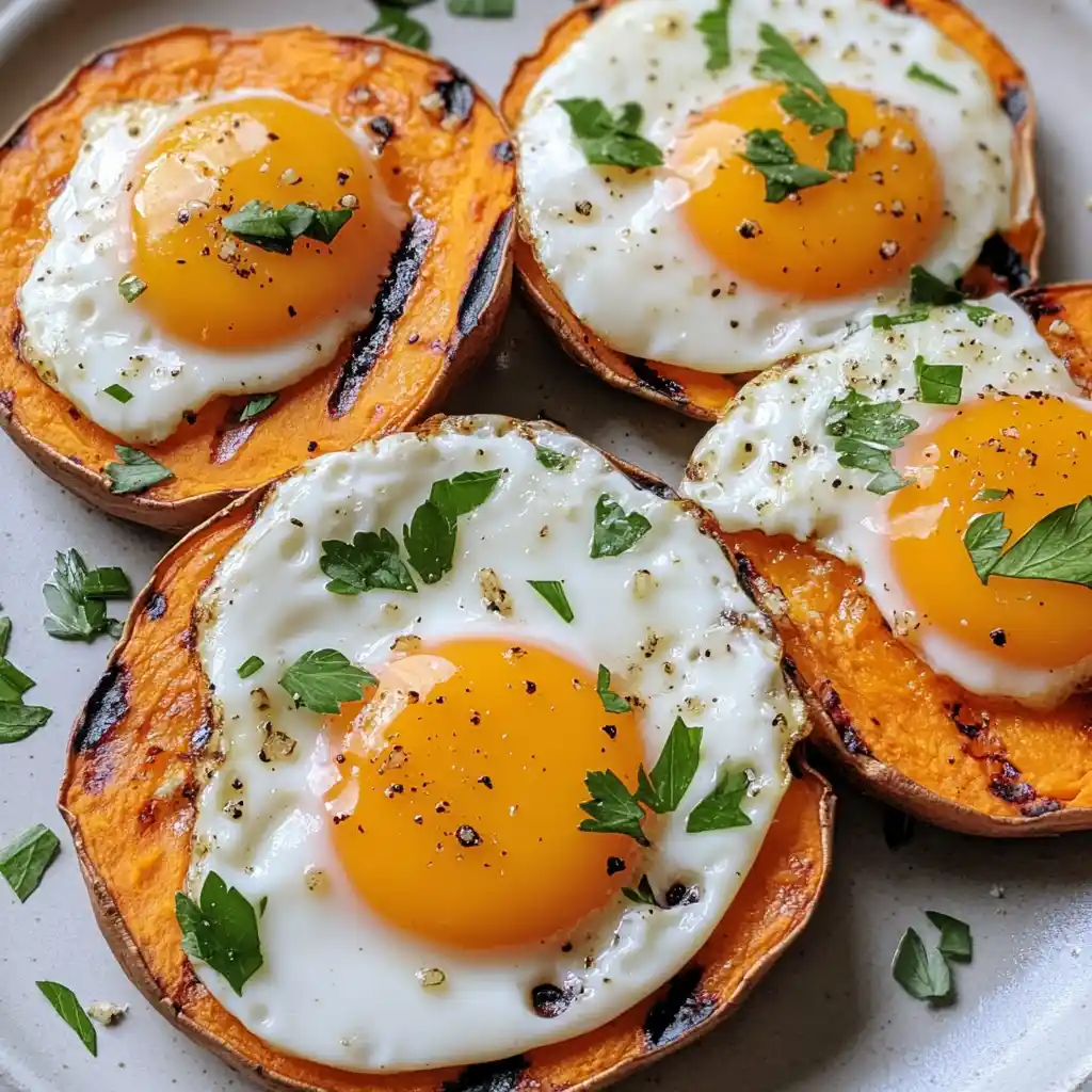 Grilled Eggs with Sweet Potato