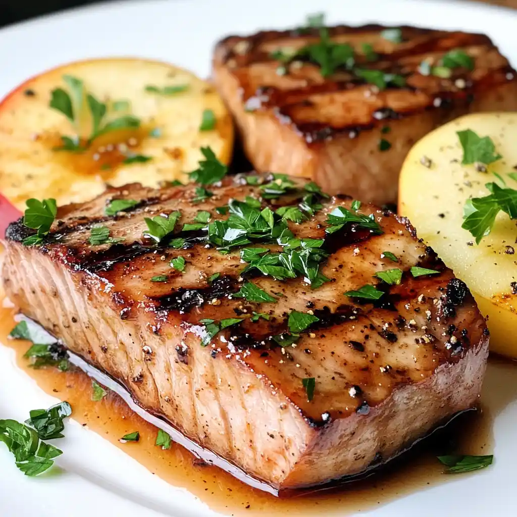 Grilled Tuna with Apple