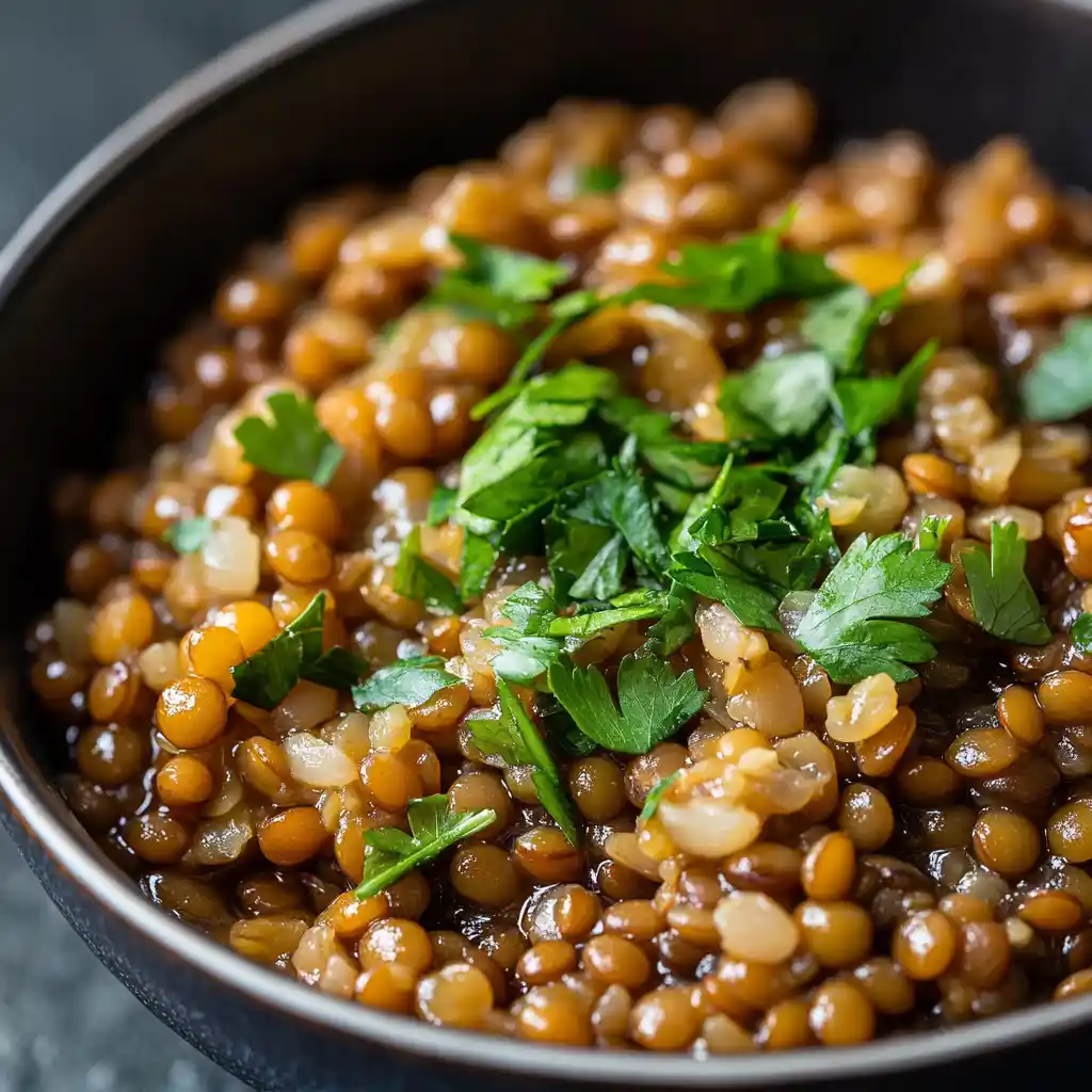 Honey-Glazed Lentils and Bulgur