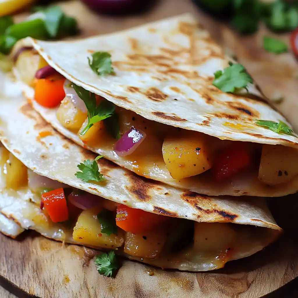 Indian New Potatoes Quesadilla