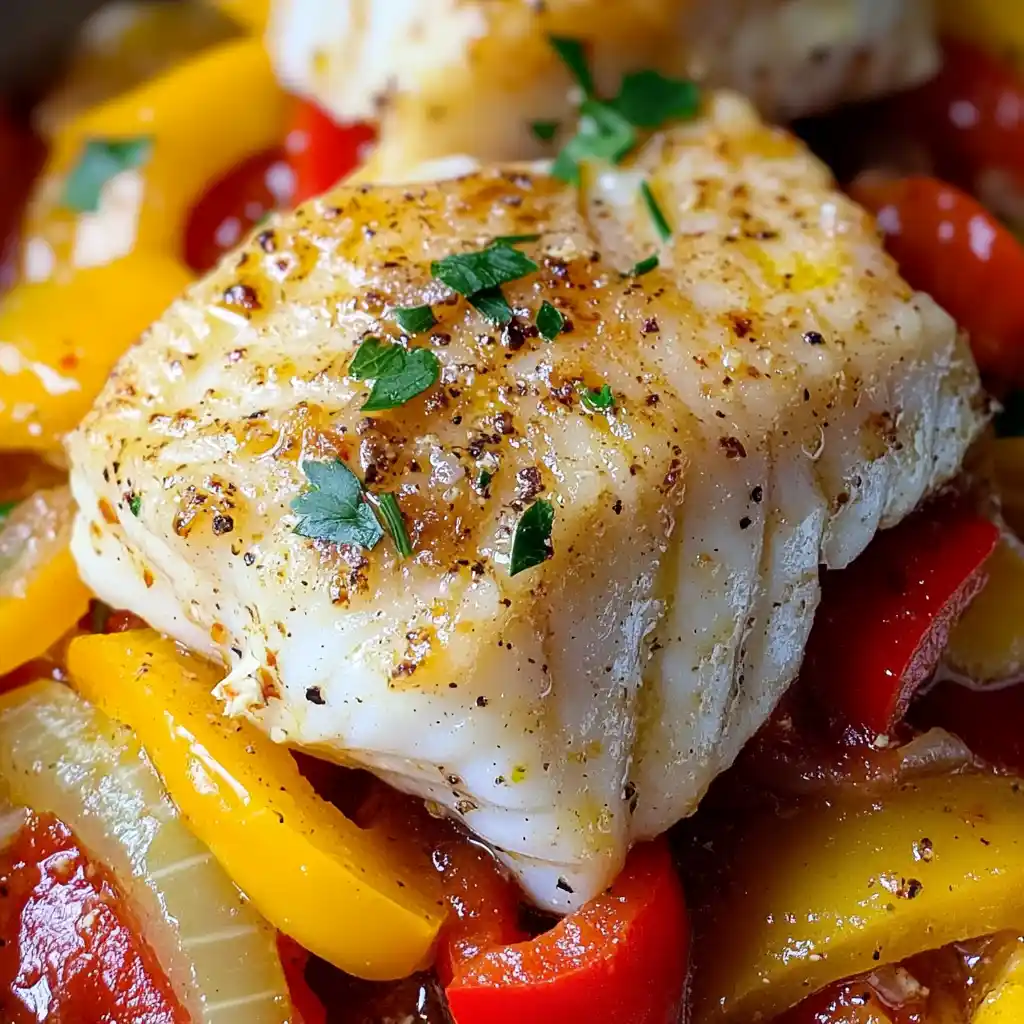 Instant Pot Cod with Bell Peppers