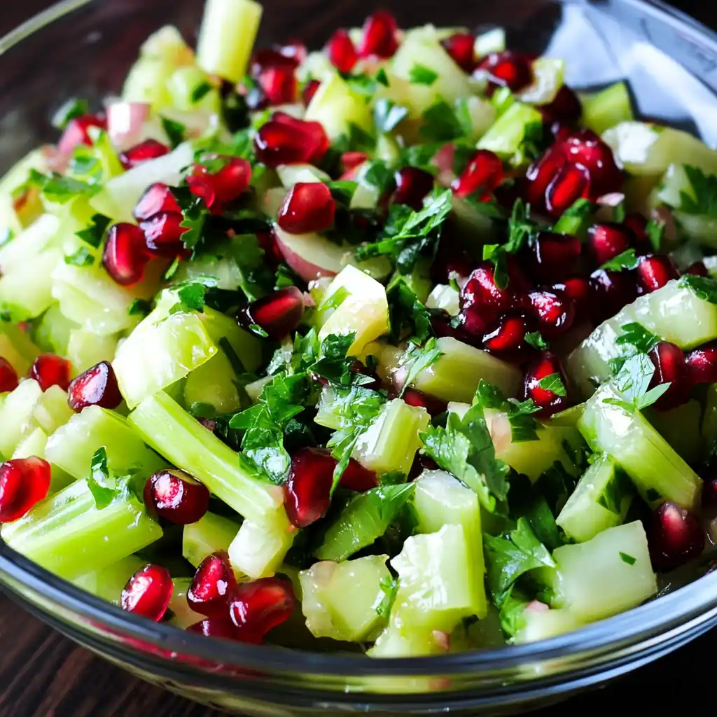 Light Celery and Pomegranate Salad