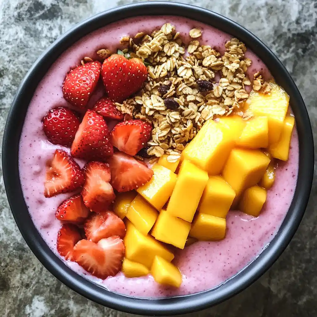 Mango Strawberry Smoothie Bowl