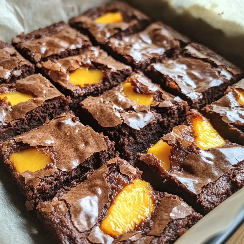 Peach Swiss Brownies