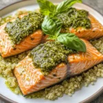 Pesto Salmon and Quinoa
