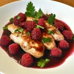 Poached Raspberry Chicken