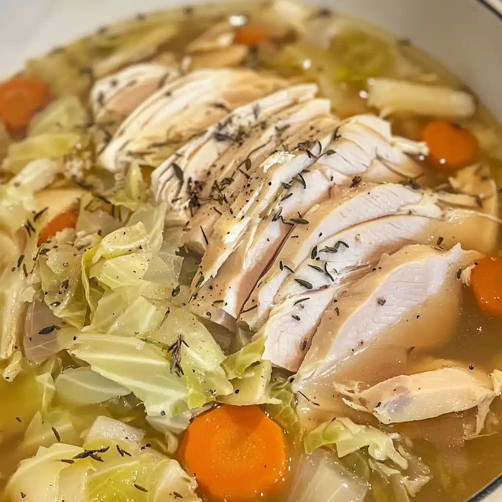 Poached Turkey with Cabbage