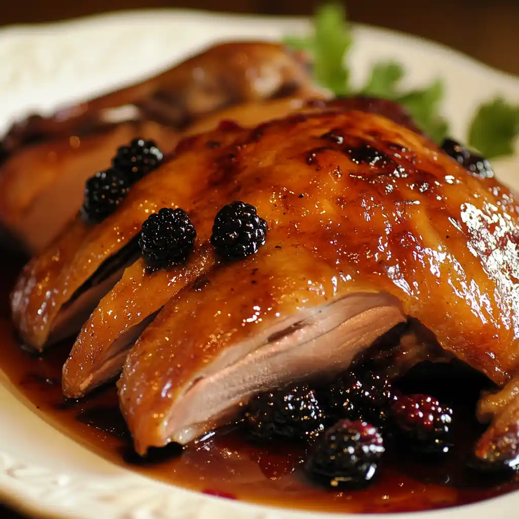 Roasted Duck with Blackberry