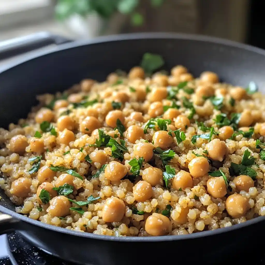 Savory Chickpeas and Bulgur