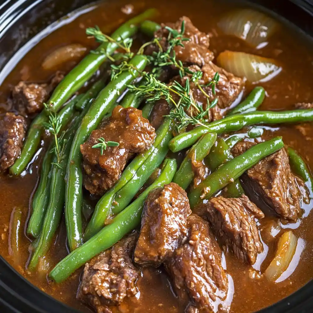 Slow-Cooked Beef with Green Beans