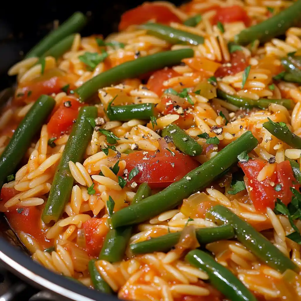 Spanish Green Beans Orzo