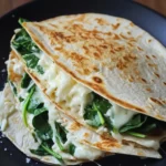 Spinach and Mozzarella Quesadilla