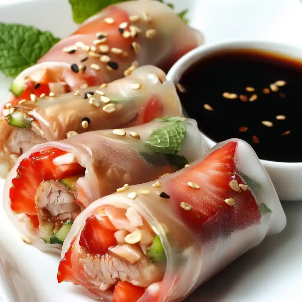 Strawberry Duck rolls
