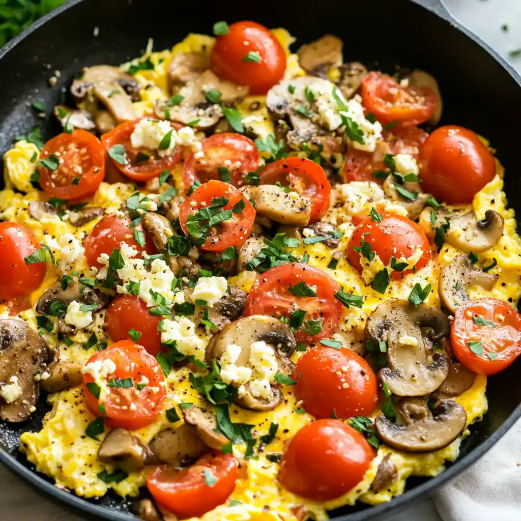 Tomato Mushroom Scramble