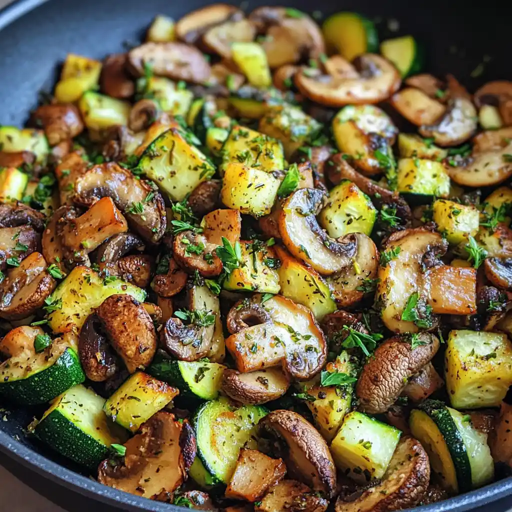 Zucchini Mushroom Hash