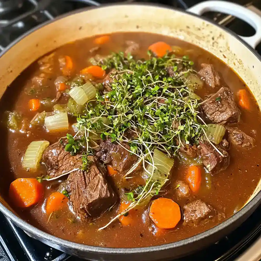 The Best Beef and Hemp Sprout Stew (That’ll Redefine What a Hearty Bowl of Stew Can Actually Be!)