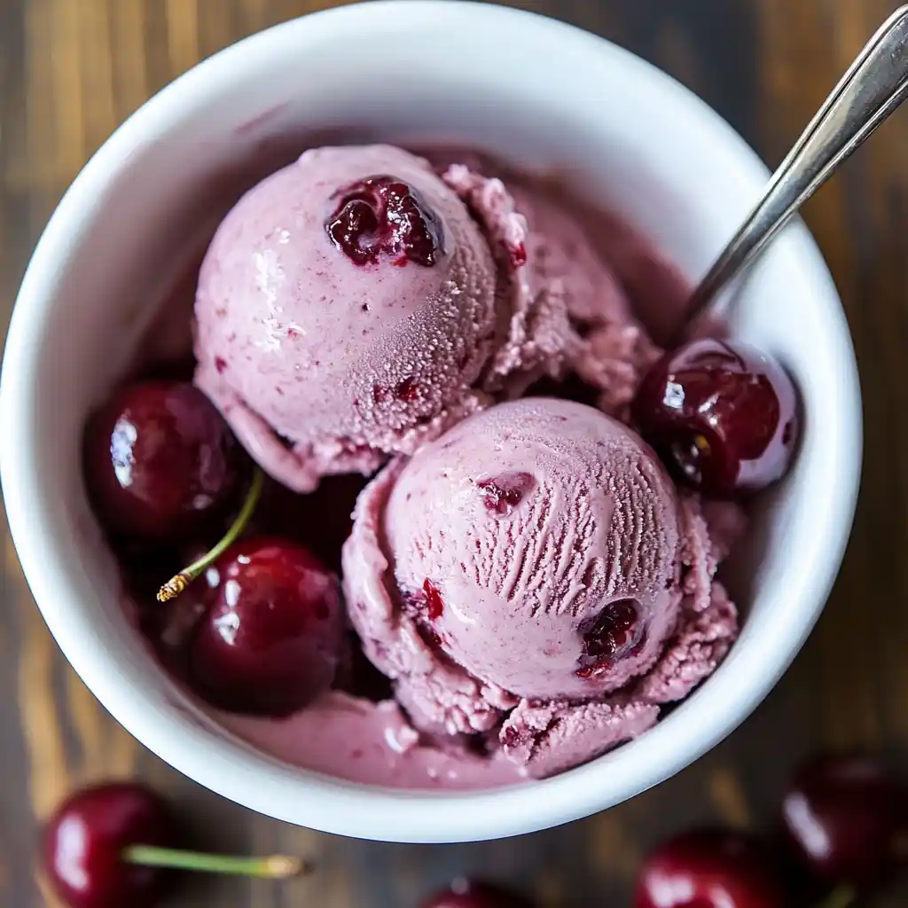 Fresh Cherry Ice Cream