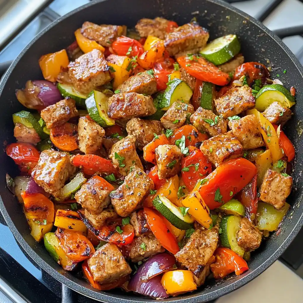 Grilled Seitan one-pot meal