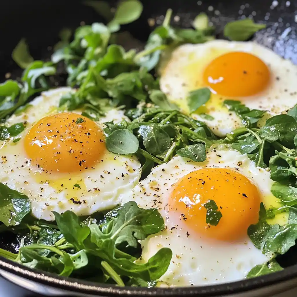 Italian Eggs with Fresh Watercress