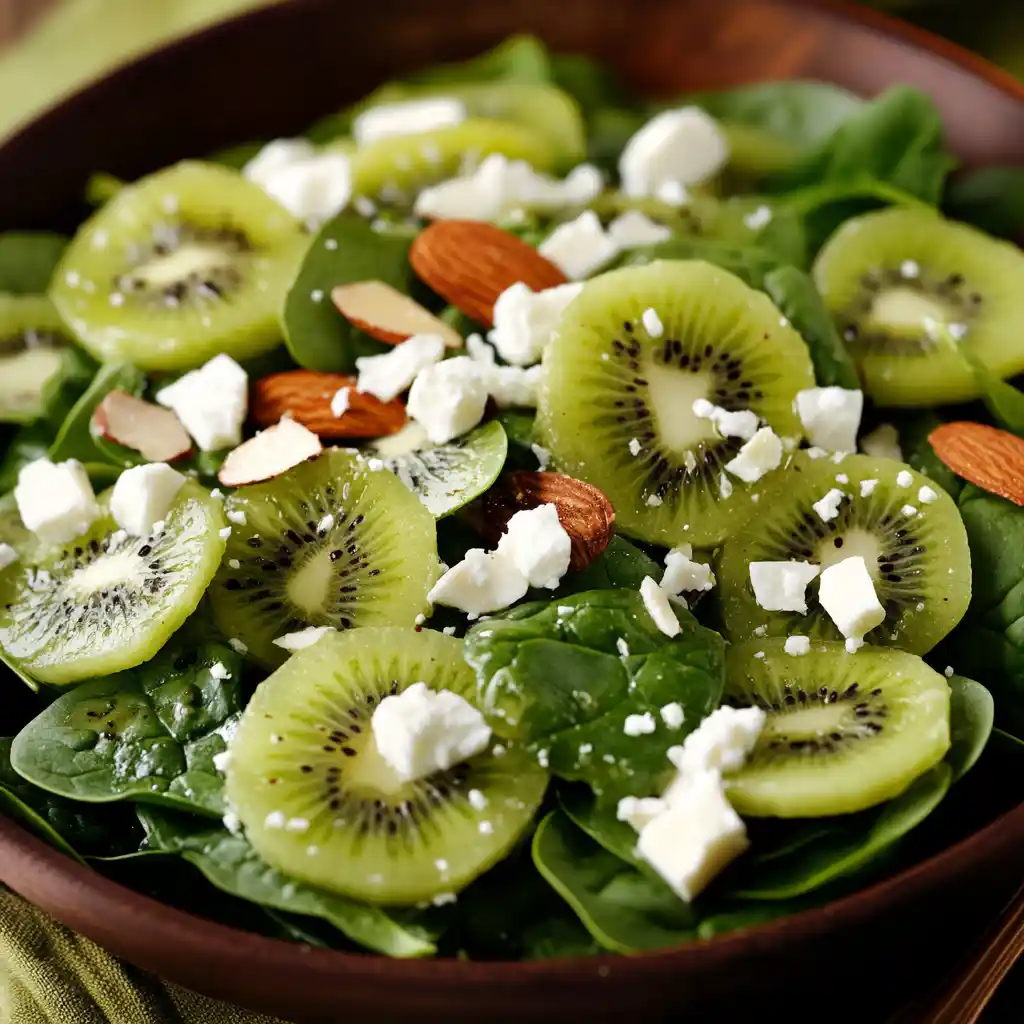 Light Spinach and Kiwi Salad