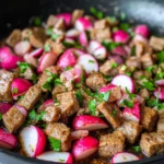 One-Pan Seitan with Radish and Amaranth
