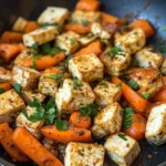 One-Pan Tofu with Baby Carrots and Amaranth