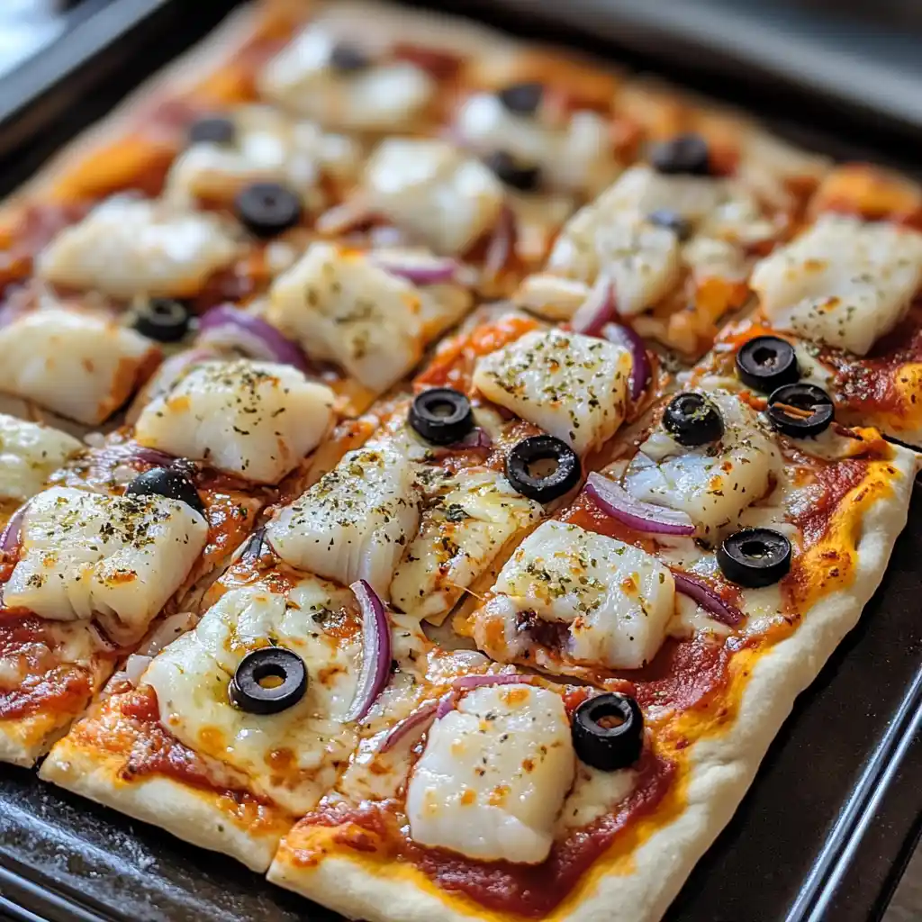 Restaurant-Style Cod pizza