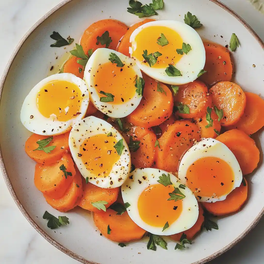Slow-Cooked Eggs with Carrots