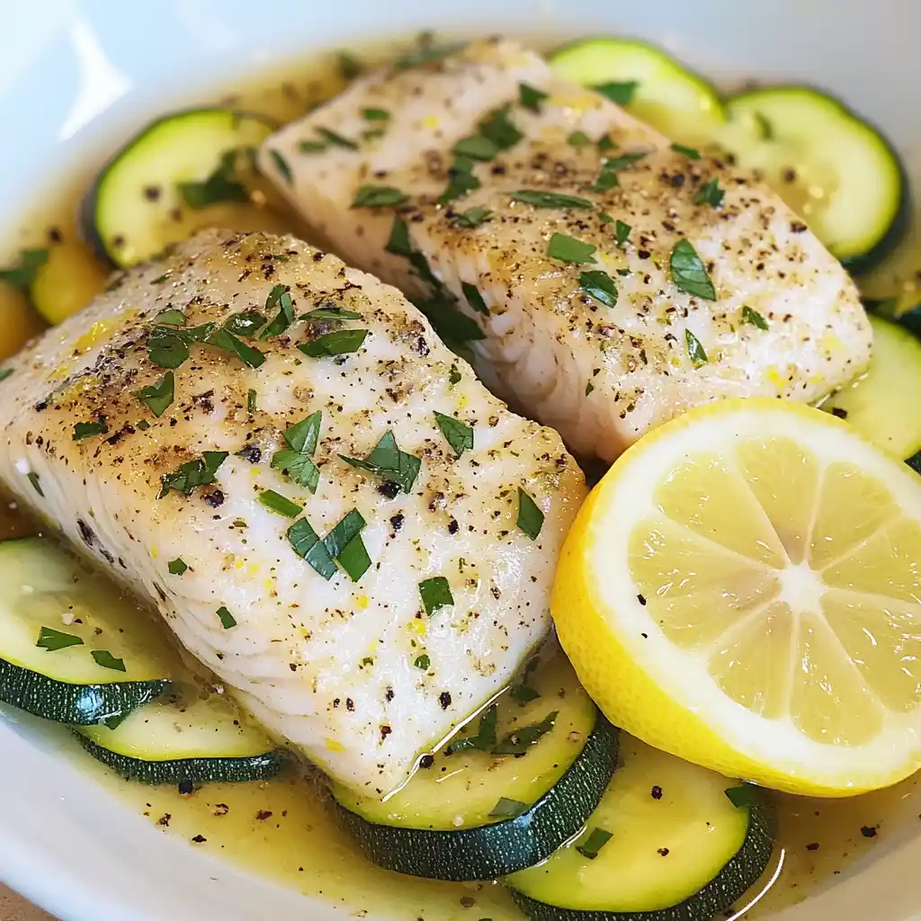 Slow-Cooked Mahi-Mahi with Zucchini
