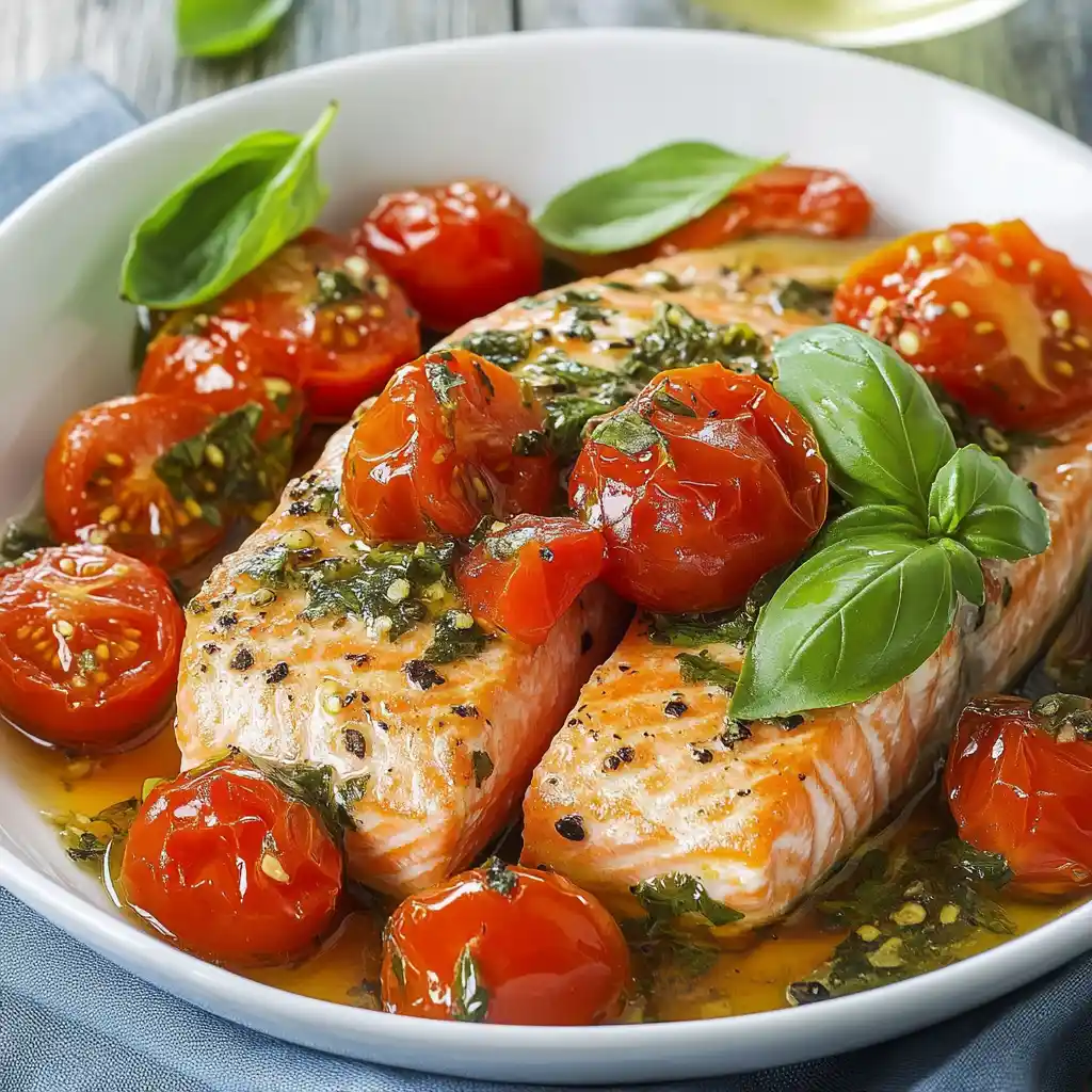 Slow-Cooked Salmon with Tomato