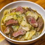 Slow-Cooked Steak with Cabbage